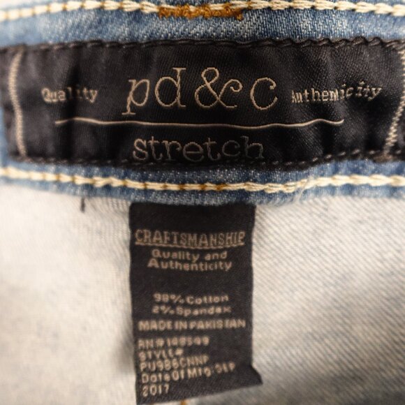 PD&C jeans slim men's 36x32 light blue denim paper denim and cloth - Picture 3 of 12